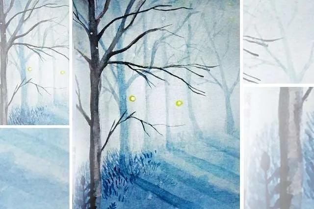 ilustrasi cerpen biru karya nariyati