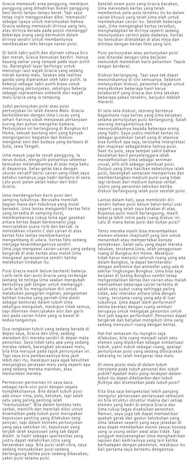 delapan sekuen puisi rachmat hidayat mustamin