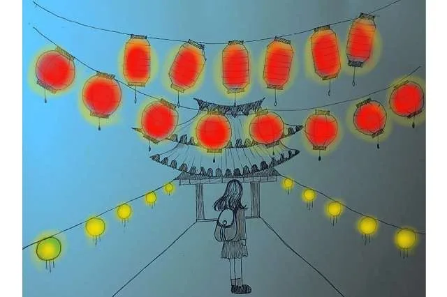 Ilustrasi Cerpen Lampion Jein Oktaviany - Oliva Sarimustika Nagung