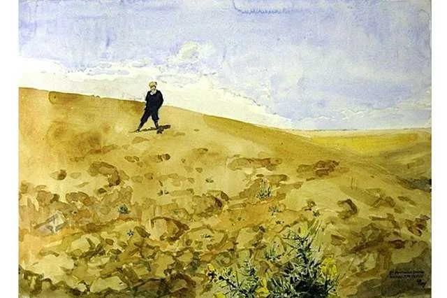 ilustrasi cerpen terpidana 19394 taken from wikiart
