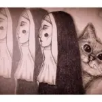 kucing penunggu susteran ilustrasi oliva nagung