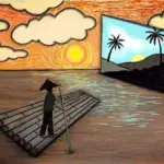 ilustrasi cerpen fatamorgana achmad rofii