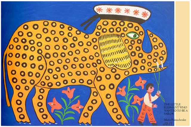 Ilustrasi Cerpen - Gajah di Kepala Rayi El Fatih Maria Primachenko