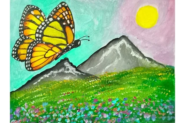 Ilustrasi Cerpen - Di Bukit Kupu-Kupu Kuning Terbang Oliva Sarimustika Nagung