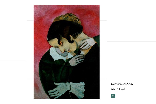 Ilustrasi Cerpen - Gugus Sabuk Kurnia Triskaidekaman Lovers in Pink Marc Chagall